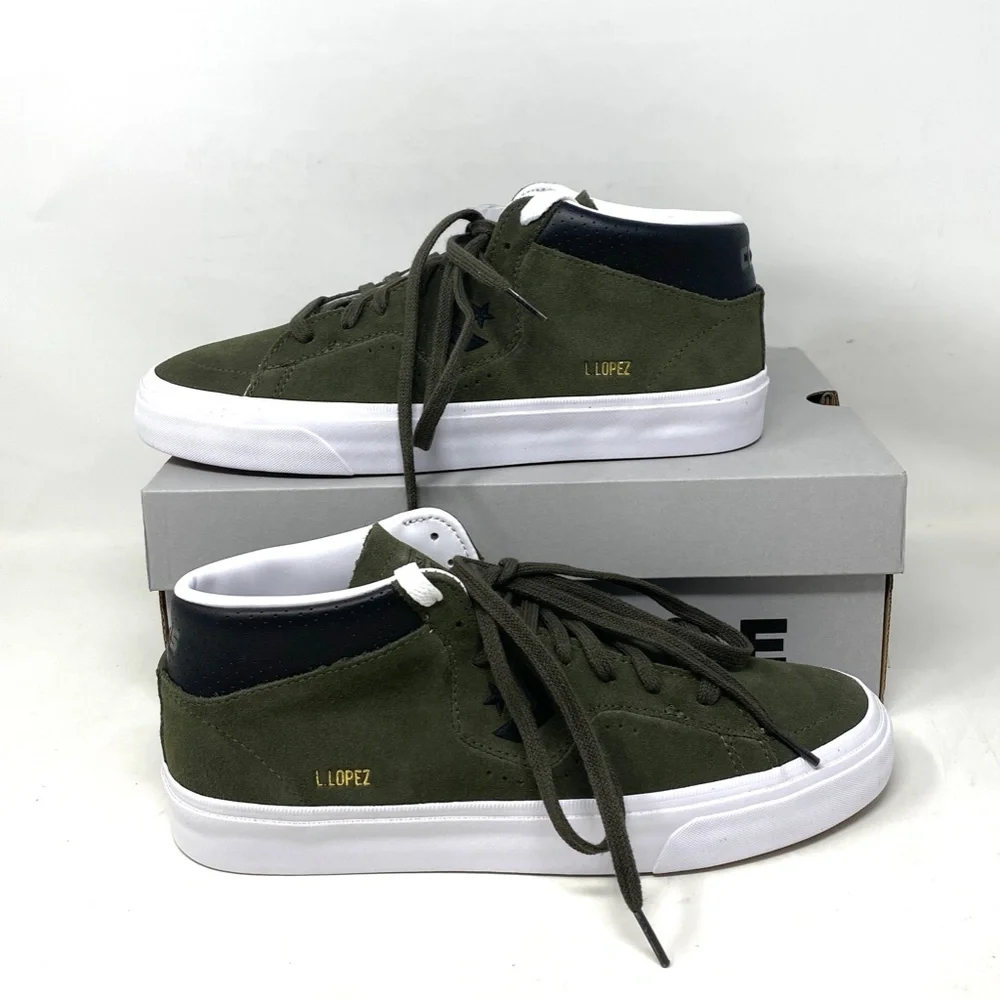Converse Louie Lopez Pro Shoes Women's Size Suede Khaki Mid Top Casual 171981C - Picture 3 of 11